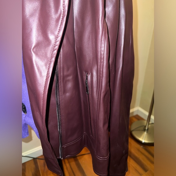 Faux-Leather Moto Jacket Size 28 - Picture 8 of 15